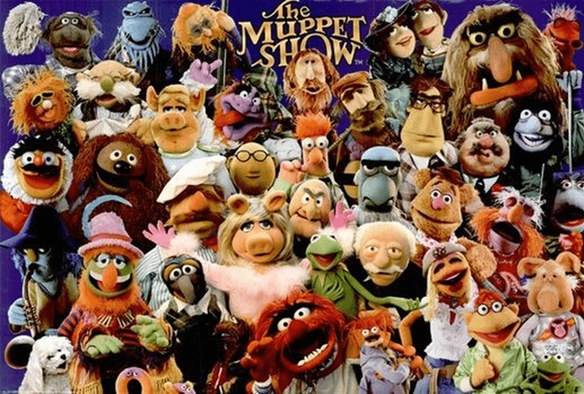 Een 'collage' van de meest bekende Muppets.