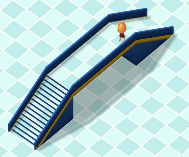 Een Aquariumbezoeker loopt over een Brug.