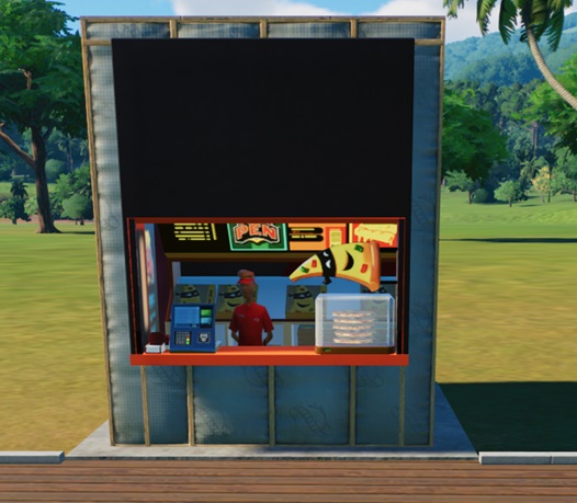 Allerlei Pizza's zijn hier te koop.