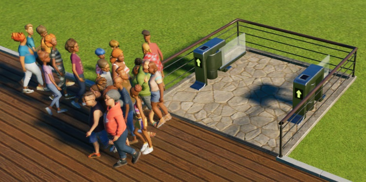 De officiële Ingang wordt gevormd door deze poortjes.