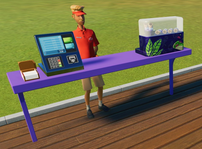 Dit is de kassa-versie van de 'Viva La Vegan'-Winkel.