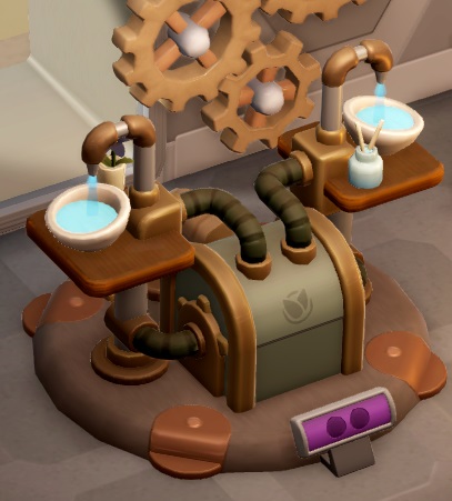 Spa Point II ziet er hetzelfde uit als versie I, maar bij de tweede incarnatie zijn er twee dikke buizen bijgekomen, uit de machine naar de bassins. Op het linkerbassin staat een kleine bloempot; op het rechterbassin staat een potje parfum-met-geurstokjes.